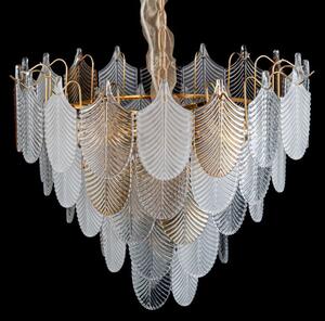 Stylowy żyrandol Filomena ze szklanymi abażurami handmade