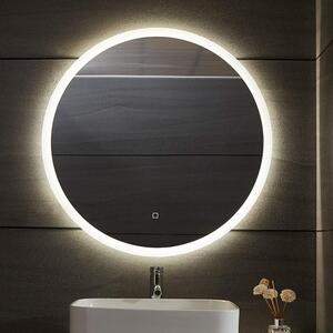 Aquamarin Lustro łazienkowe okrągłe LED - 80 cm