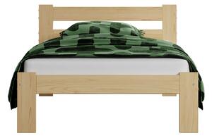 Łóżko drewniane Mato 90x200 nielakierowane z materacem piankowym