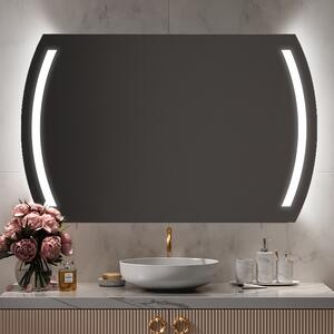 Lustro z oświetleniem L67 ledowe do łazienki, duże lustro na wymiar, kryształowa tafla z podświetleniem do makijażu ze szlifowanym krawędziami