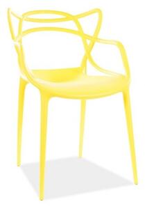 Krzesło TOBY nowoczesne żółte Signal TOBYZO