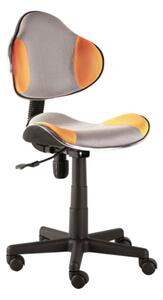 Fotel biurowy Q-G2 szary + pomarańczowy Signal OBRQG2PSZ OBRQG2PSZ, Dodatkowe kółka: Bez dodatkowych kółek