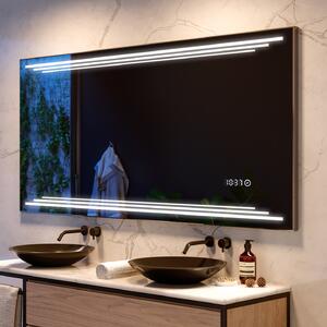 Lustro Podświetlane LED L75 z dekoracyjnym oświetleniem, nowoczesne lustro z możliwością fazowania i dodatkowej szklanej półki marki Artforma