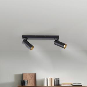 Schöner Wohnen Reflektor sufitowy RIK, czarny, 2-punktowy, 59 cm, metalowy, GU10-LED RIK, czarny, salon / jadalnia, aluminium, nowoczesny