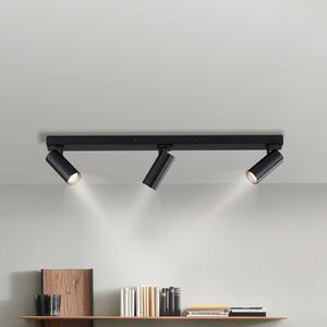 Schöner Wohnen Reflektor sufitowy RIK, czarny, 3-punktowy, 89 cm, metalowy, GU10-LED RIK, czarny, salon / jadalnia, aluminium, nowoczesny