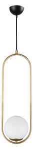 Lampa wisząca w kolorze złota Squid Lighting Arch, wys. 146 cm