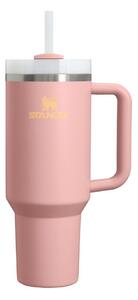 Brzoskwiniowy termos ze stali nierdzewnej ze słomką 1,18 l Quencher H2.O FlowState™ Tumbler Peach Rose – Stanley
