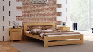 Łóżko drewniane Lidia 140x200 z materacem piankowym