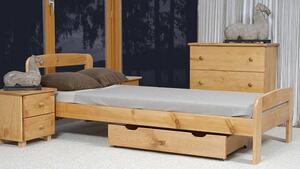 Łóżko drewniane Klaudia 90x200 z materacem kieszeniowym