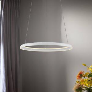 Schöner Wohnen Lampa wisząca QUILLO, możliwość ściemniania, biały / opal, salon / jadalnia, aluminium, nowoczesny