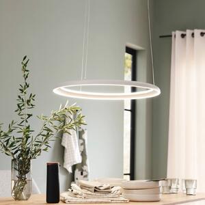 Schöner Wohnen Lampa wisząca QUILLO, możliwość ściemniania, kremowy / amber, salon / jadalnia, aluminium, nowoczesny