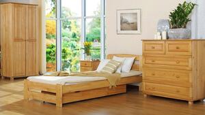 Łóżko drewniane Lidia 90x200 z materacem piankowym