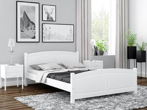 Łóżko drewniane Mela 160x200 z materacem piankowym