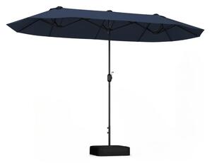 Potrójny parasol ze stojakiem i korbką