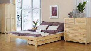 Łóżko drewniane Celinka 120x200 z materacem piankowym