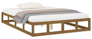 Drewniane łóżko miodowy brąz 120x200 - Kaori 4X
