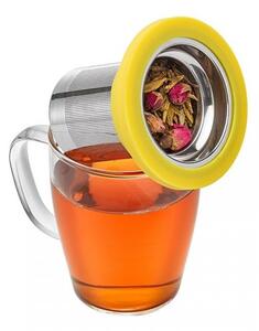 Kubek z zaparzaczem do herbaty 350 ml PAO Ming Infuser (biało-czerwony)