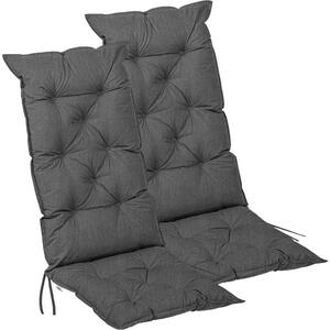 STILISTA Zestaw 2 poduszek na krzesła, 125 x 50 cm, szary