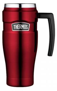 Kubek termiczny Thermos Travel King 470 ml z rączką (czerwony)