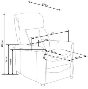 Beżowy rozkładany fotel wypoczynkowy - Igaris