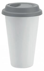 Kubek termiczny ceramiczny TUMBI 350 ml (biały/szary)