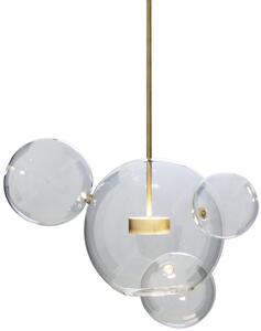 Bubble 4 - duża nowoczesna lampa wisząca - pączkujące szklane kule