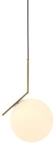 Mleczna kula 25cm - nowoczesna lampa wisząca
