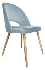 Krzesło Polo noga dąb BL06 szary błękit