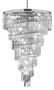 Hereford Spiral Chrome - żyrandol kryształowy chrom 80cm