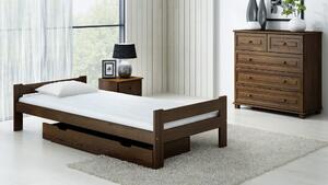 Łóżko drewniane Prima 80x200 eko orzech
