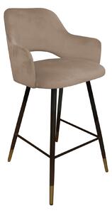 Hoker krzesło barowe Milano podstawa czarna/złota MG06