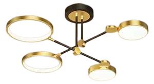Ledness - żyrandol LED 75cm pierścienie złoty mat