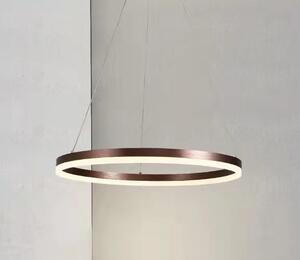 Coffee Ring 60 - żyrandol LED 60cm pierścień szczotkowany brąz