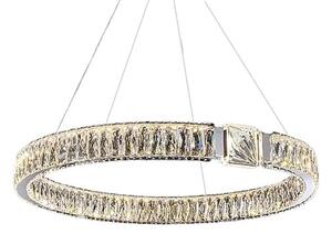Transilvania - ring pierścień LED żyrandol kryształowy 60cm chrom