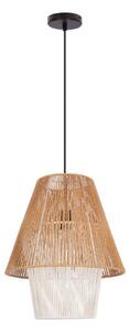 Candellux Lampa wisząca na przewodzie AFRICA 1xE27/40W/230V śr. 40 cm brązowa/kremowa CA1071