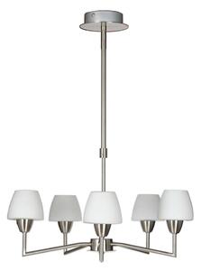 Candellux Żyrandol na pręcie TOGO 5xG9/40W/230V matowy chrom/biały CA1114