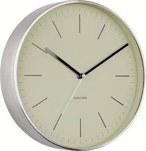 Zegar ścienny Minimal srebrny zielony