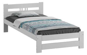 Łóżko ekologiczne drewniane Oliwia 80x200 Białe