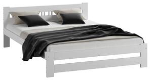 Łóżko ekologiczne drewniane Oliwia 140x200 Białe