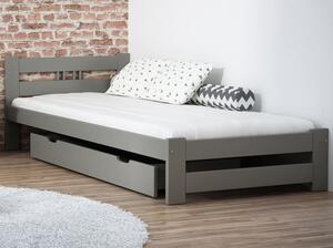 Łóżko ekologiczne drewniane Oliwia 90x200 Szare