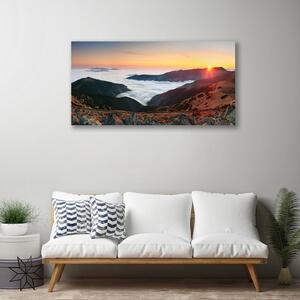 Obraz Canvas Góry Chmury Słońce Krajobraz