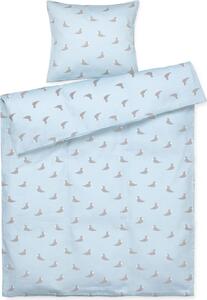 Pościel dziecięca Songbird 100 x 140 cm niebieska z poszewką na poduszkę 40 x 45 cm
