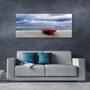 Obraz Canvas Łódka Plaża Morze Krajobraz