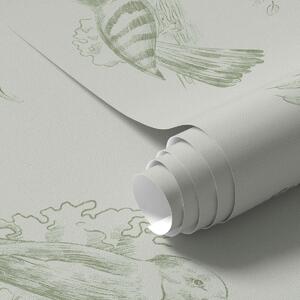 Tapety Ptasie toile: szkice ptaków na szaro-zielonym tle, Tapety Zwierzęta, Tapety Ptaki, a00656v1 : Uwalls.pl