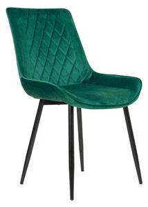 Krzesło tapicerowane zielone ▪️ BELINI (DC-6020) ▪️ WELUR ZIELONY