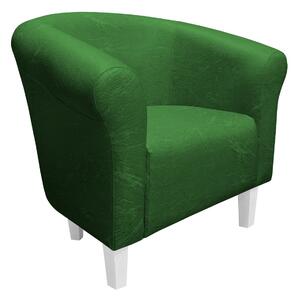 Fotel Milo AL13 zielony nogi białe