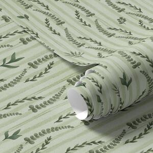 Tapety Gęsta zielona trawa i pędy mięty w paski, Tapety Z kwiatami, a00819 : Uwalls.pl