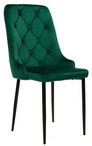 Krzesło butelkowa zieleń ▪️ MIGEL ▪️ HY-DC0255 WELUR ZIELONY
