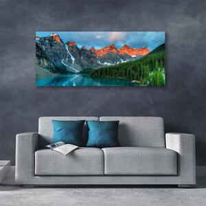Obraz Canvas Góra Las Jezioro Krajobraz