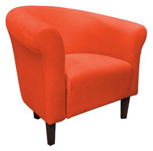 Fotel Milo Mikrofaza 7 czerwono pomarańczowy nogi 15 venge